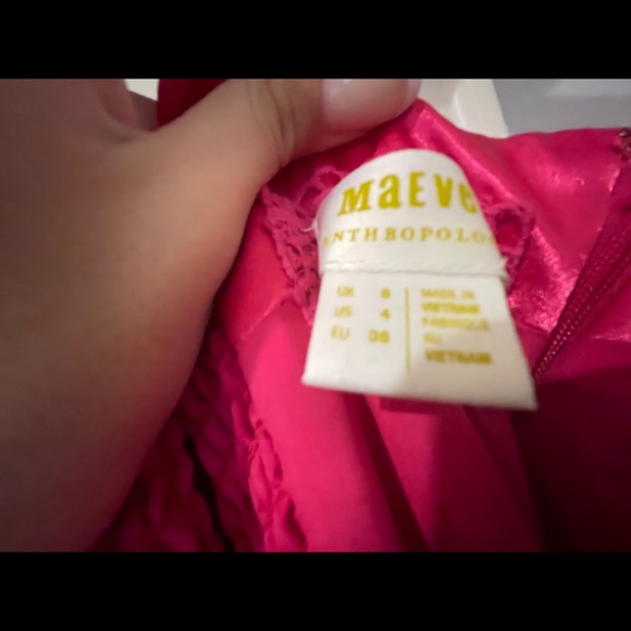 Anthropologie Maeve Bow-Tie Satin Mini Dress Size 4 - Picture 10 of 10